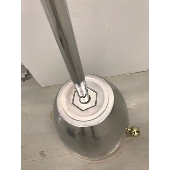 Vintage Art Deco Standing Champagne Wine Ice Cooler Brass & Aluminum 30" Tall - Picture 7 of 10